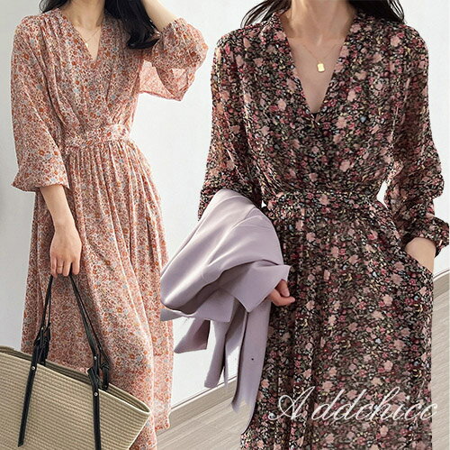 ワンピース ロングワンピース 長袖 レディース Vネック 花柄 ゆったり 春 夏 ワンピ ロング丈 シンプル 着痩せ きれいめ マキシ丈ワンピース 通勤 体型カバー 上品 母の日 ギフト 20代 30代 40代