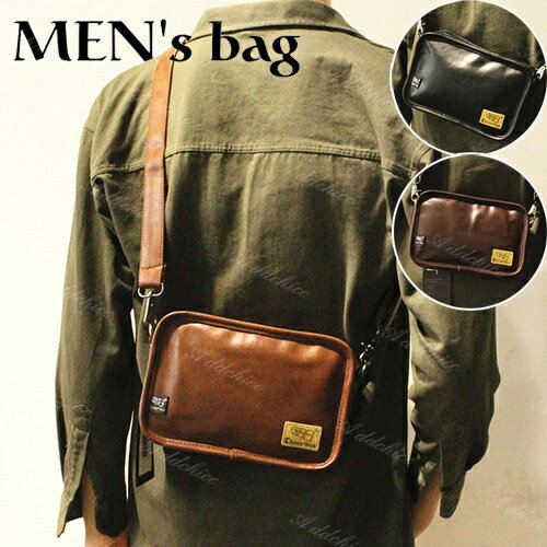 ショルダーバッグ ボディバッグ メンズ バッグ PU 斜め掛け 肩掛け 小さめ 軽量 小物収納 自転...