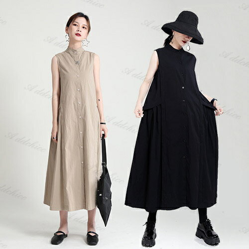 ▲商品内容：ロングワンピース▲カラー：ブラック、ベージュ▲サイズ：フリーサイズ: 着丈121cm　バスト104cm▲素材：綿麻 ▲原産国：中国 ▲注意事項※サイズ表記は目安です。誤差はご了承ください。※生産の関係により写真と色、柄が若干異なる場合があります。 ワンピース ロングワンピース 綿麻 マキシワンピース ロング丈 マキシ丈 レディース ノースリーブ 袖無し 春 夏 ワンピ お洒落 ゆったり 大人 着痩せ きれいめ 通勤 OL 体型カバー 上品 ギフト 大きいサイズ◎大人っぽい雰囲気に♪◎いろいろな場面で、気楽に着れます♪◎ウエストや太ももをカバー＆女性らしさもプラス♪