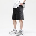 ハーフパンツ メンズ JEANS リラックス ポケット付き ショート デニム ジーンズクロップドパンツ 短パン 膝丈 ショートパンツ 大きいサイズ メンズ パンツ アウトドア スポーツ 春夏 おしゃれ 大人 ゆったり ルーズ アウトドア 父の日 ギフト プレゼント 送料無料(4)