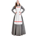 コスプレ ナース ハロウィン 仮装 ナース服 看護師 女医 医者 コスチューム 中世 ヨーロッパ レディース 衣装 3点セット エプロン付き ロングドレス ワンピース 制服 女性 大人 舞台 演出服 イベント 撮影 ステージ 演劇 余興 忘年会 新年会 文化祭 変装