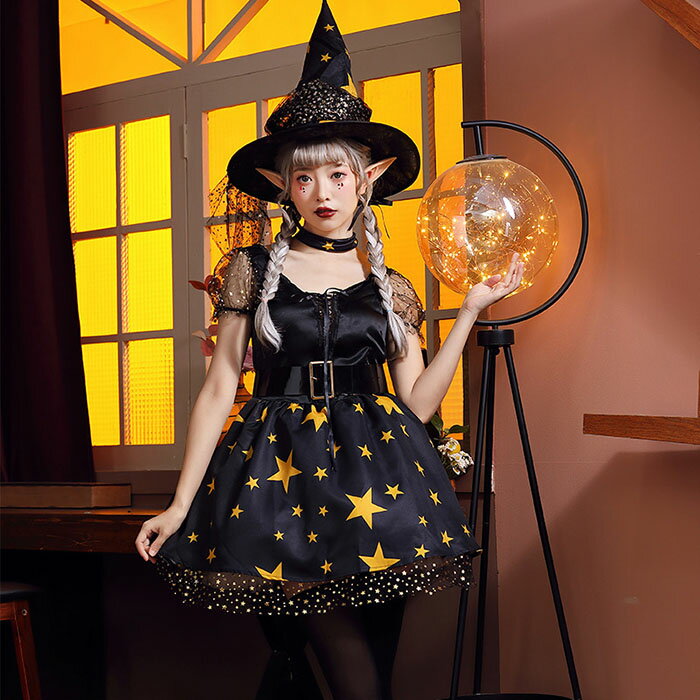 ハロウィン 魔女 魔術師 コスプレ 衣装 仮装 レディース 魔法使い 悪魔 巫女 コス...