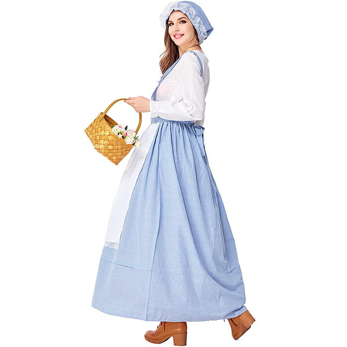 ハロウィン コスプレ メイド服 仮装 レディース 牧場 農場 衣装 コスチューム 3点セット ワンピース 可愛い 大きいサイズ 女性 大人 舞台 演出服 イベント 写真撮影 ステージ 演劇 余興 学祭 学園祭 忘年会 新年会 文化祭 変装 addchic-10011886 AddChic サンプル画像3