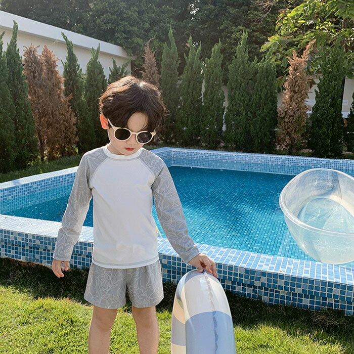 【★半額限定★スーパーSALE期間中】キッズ 水着 男の子 子供 セパレート ラッシュガ...