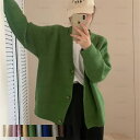 ニットカーディガン レディース セーター カーディガン 秋服 冬服 厚手 長袖 ユニーク おしゃれ 柔らか 温かい 大人 伸縮性 韓国ファッション シンプル ゆる感 体型カバー 羽織 日常着 通勤 通学 防寒 ニットカーデ アウター(4)