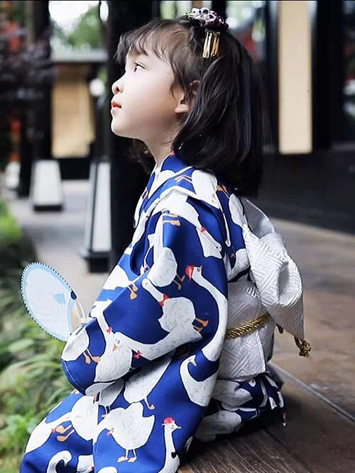 子供 浴衣 薄手 キッズ浴衣 浴衣セット 作り帯 浴衣帯 女の子 和装 和服 子供服 キ...