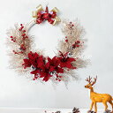 クリスマスリース リース 玄関 北欧 おしゃれ ナチュラル 50cm クリスマス 部屋 手作り 上品 装飾 優雅 飾り 飾り付け 可愛い ドア 壁掛け 松笠 イ...