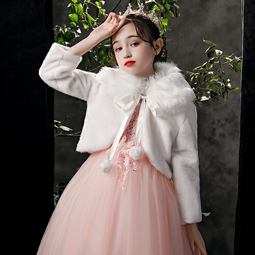 ボレロ キッズボレロ コート ジャケット 袖あり 長袖 キッズ 子供 女の子 フォーマル ショール ケープ ワンピース ドレス 秋 冬子供服 ジュニア 結婚式 ...