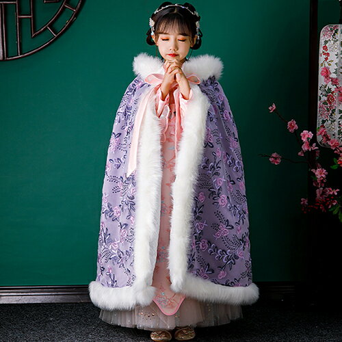 キッズボレロ ロング丈 ロングボレロ コート アウター ボレロ 厚手 秋 冬 フード付き キッズ 子供 女の子 フォーマル ショール ケープ ドレス 子供服 ジ...