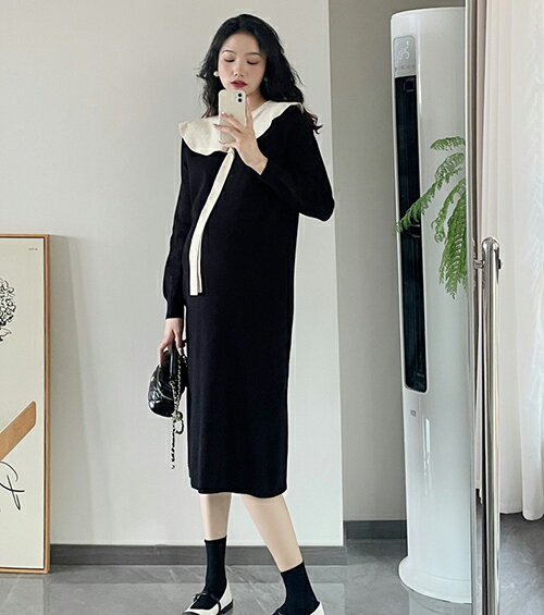 マタニティ ワンピース ニットワンピ マタニティウェア 妊婦服 ロング マタニティ服 長袖 秋 冬 マタニティ 妊娠 出産 産前 産後 可愛い ママ ワンピース ワンピ カジュアル 大きいサイズ おしゃれ お仕事 オフィス ストレッチ 体型カバー