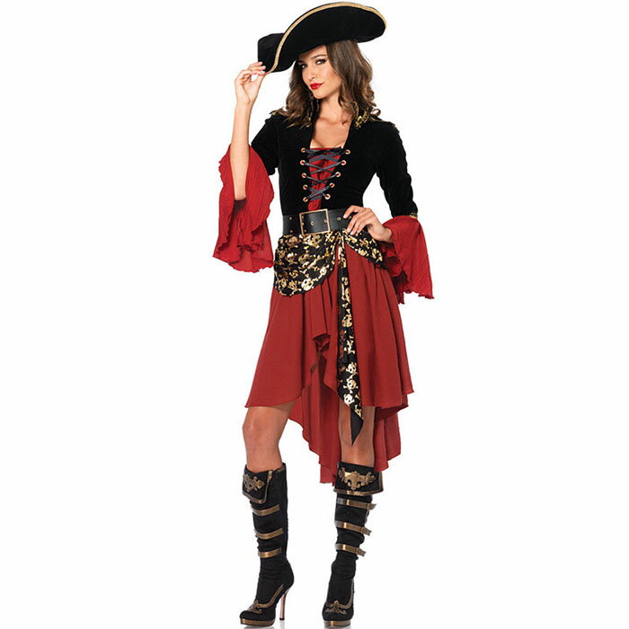 正式的 ブラウン 女海賊 Maiden 大人女性 コスプレ 衣装、コスチューム その他