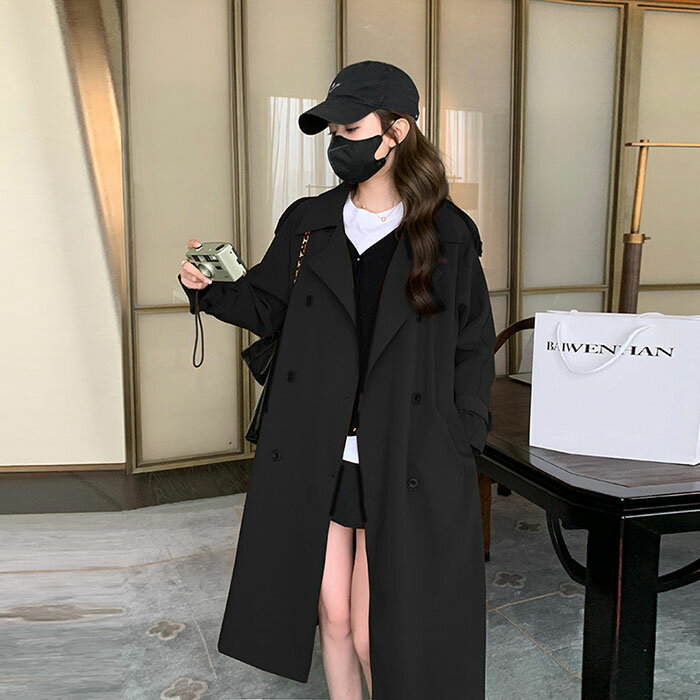 Rakuten - 【★半額限定★スーパーSALE期間中】トレンチコート コート レディース 春 秋冬 アウター ロングコート スプリングコート トレンチ Aライン 大きいサイズ 韓国ファッション シンプル ゆったり おしゃれ オリジナル カジュアル 上品 OL通勤 フォーマル 事務 ビジネス 入学式