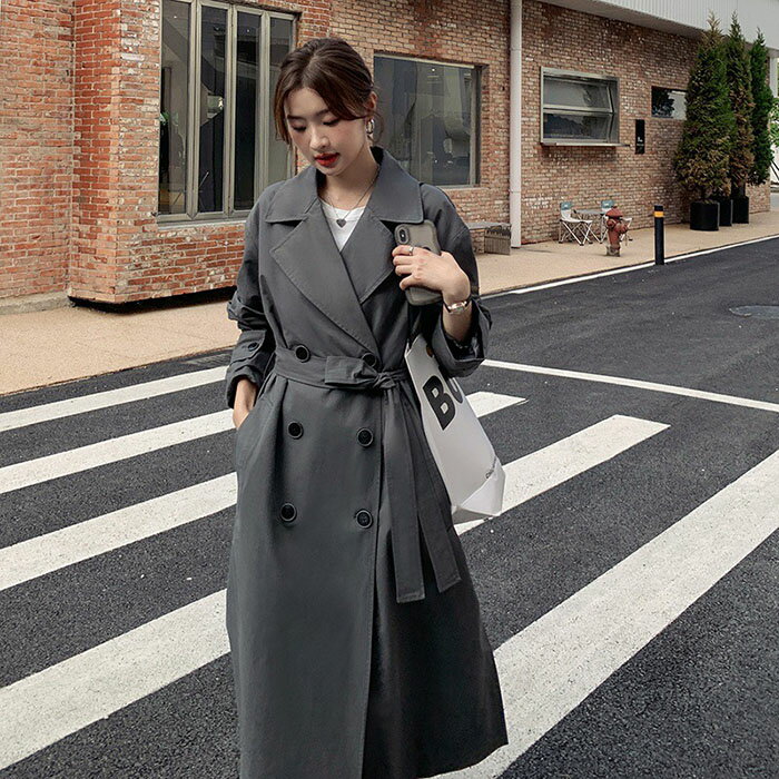 Rakuten - 【★半額限定★スーパーSALE期間中】トレンチコート レディース ロングコート アウター 韓国ファッション トレンチ コート ロング スプリングコート Aライン 大きいサイズ 春 秋 冬 シンプル ゆったり おしゃれ オリジナル カジュアル 上品 OL通勤 フォーマル 事務 ビジネス