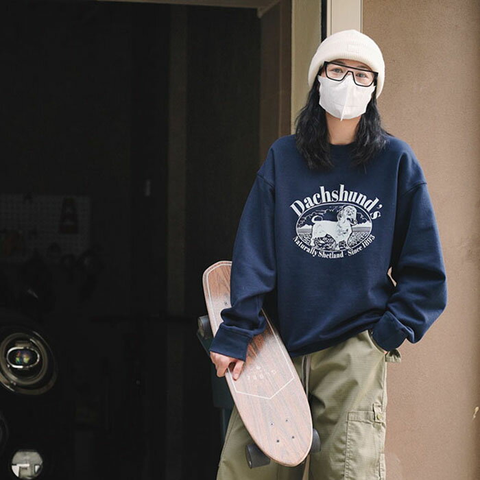 Long-Sleeved - 長袖 Tシャツ レディース 裏起毛 厚手 ロンT プリント トップス 韓国 ファッション カットソー クルーネック ビッグシルエット ロングスリーブ 長袖tシャツ オーバーサイズ 大きいサイズ 春 秋 普段着 ゆったり カジュアル ベーシック きれいめ おしゃれ ロングtシャツ