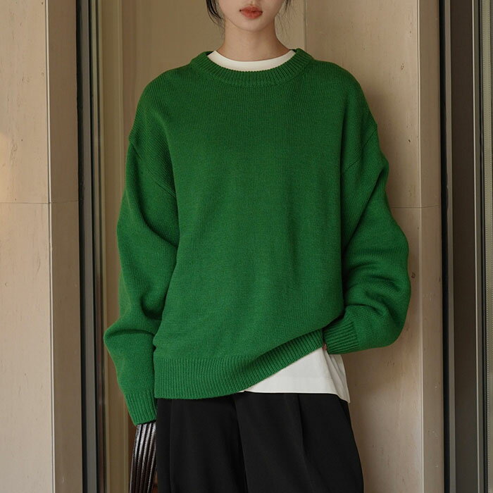 ニットニットセーター春秋冬ウール長...