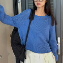 ニット レディース 長袖 クルーネック ニットセーター 透かし編み プルオーバー セーター トップス 春 秋 冬 オーバーサイズ ビッグシルエット 丸首 大きいサイズ 着痩せ ゆったり 韓国ファッション おしゃれ 可愛い カジュアル デイリー シンプル カットソー(4)