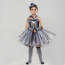 ハロウィン 衣装 子供 キッズ ドレス 巫女 女の子 チュール ハロウィンの仮装 4点セット コスチューム 衣装 子供服 万聖節 キッズ 仮装 ハロウィーン ワンピース チュール(3)