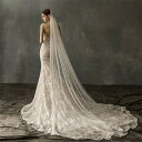 ウエディングベール ロマンチック ロングベール 300cm 結婚式 結婚式 ブライダルベール 優雅 プリンセス 森のお姫様 豪華 高級感 ベールアップ 旅行撮影...