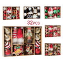 クリスマスボール 32pcs クリスマスツリー オーナメント 可愛い 飾り ボール クリスマス デコレーション ボール 装飾ボール プラスチック パーティー用品 プレゼント 贈り物 装飾 誕生日 新年 部屋 喫茶店 店舗 christmas