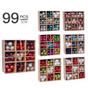 クリスマスボール 99pcs 直径3cm クリスマスツリー オーナメント 飾り ボール クリスマス デコレーション ボール 装飾ボール プラスチック パーティー用品 プレゼント 贈り物 装飾 子供会 新年 部屋 喫茶店 店舗 christmas
