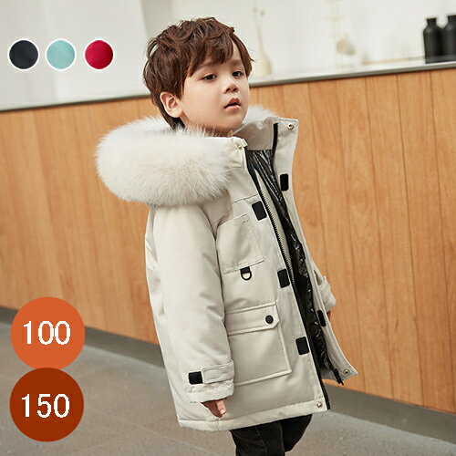 ダウンコート 2type ダウンジャケット キッズ 男の子 コート アウター フェイクファー フード付き 子供服 防寒 通学 秋冬 ジュニア キッズジャケット ...