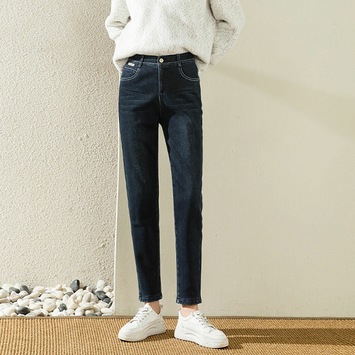 デニムパンツテーパードレディーステ...