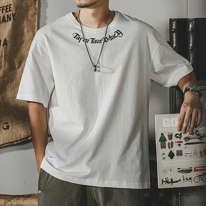 Tシャツ メンズ 半袖tシャツ アメカジ クルーネック おしゃれ 夏 綿100% コットン オーバーサイズ カットソー 半袖 シンプル デイリー 普段着 大きめ 大きいサイズ ファッション 白Tシャツ 黒Tシャツ ベーシック トップス 父の日ギフト 贈り物 プレゼント S-5XL