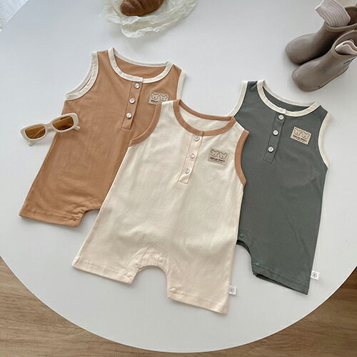 ベビーロンパース ノースリーブ ベビー服 男の子 女の子 カバーオール 綿 コットン...