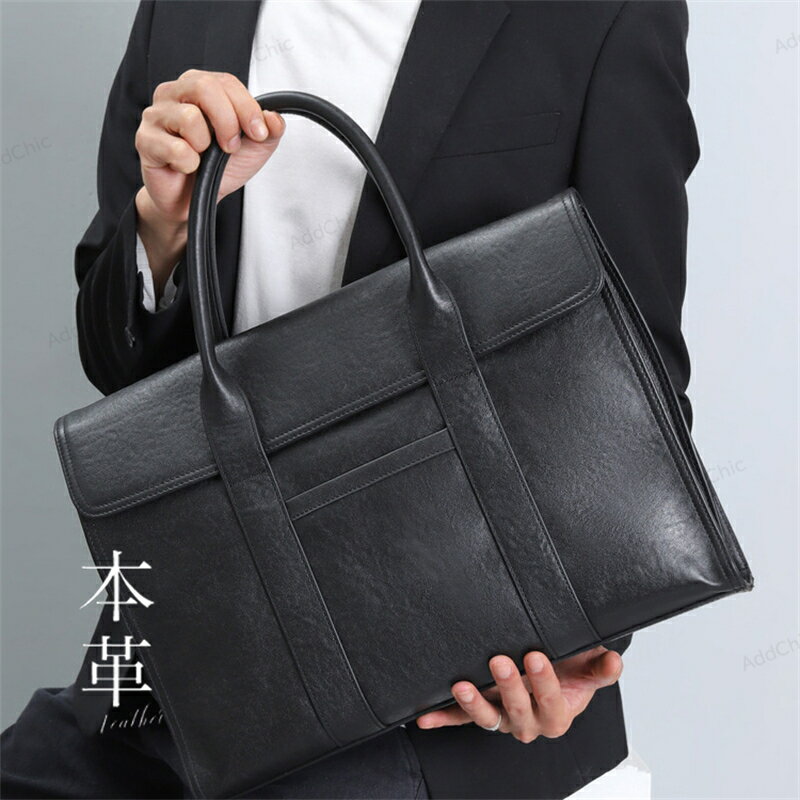 Attache Case - ビジネスバッグ メンズ 本革 薄マチ 軽量 薄型 薄い ビジネスバッグ A4 通勤 カバン トートバッグ ブランド 革 レザー 出張 おしゃれ シンプル 撥水 30代 40代 仕事 バッグ クリスマス ギフト プレゼント