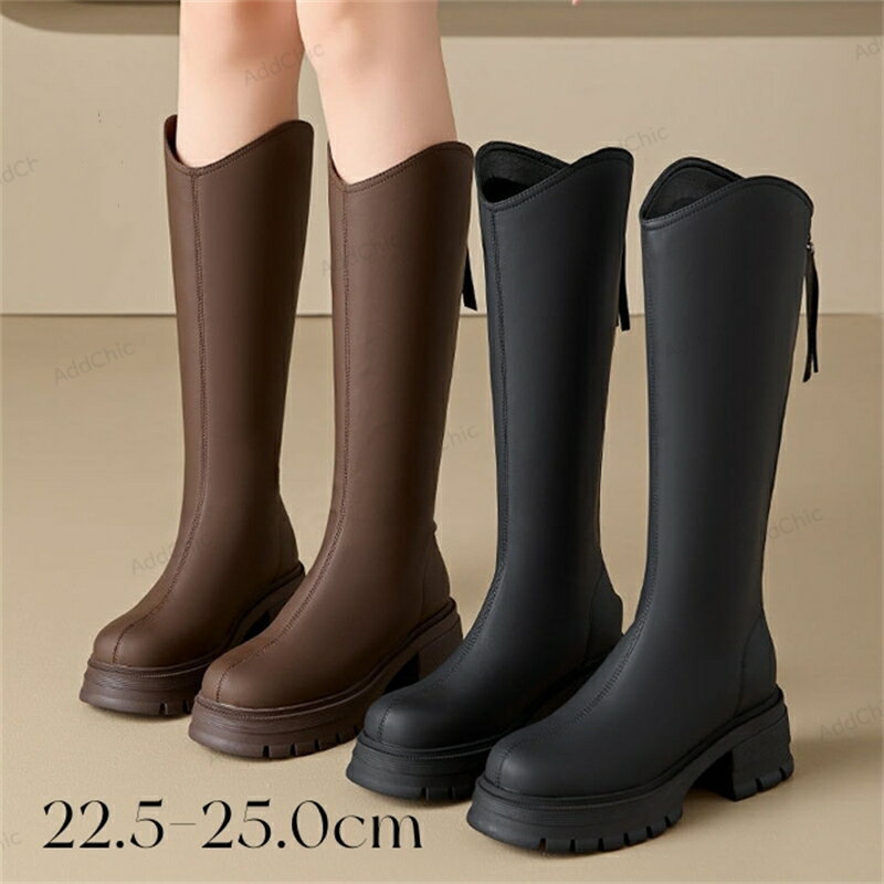 ロングブーツ レディース 疲れない ブーツ 歩きやすい 幅広 甲高 ロングブーツ ローヒール ぺたんこ おしゃれ 細身 ジョッキーブーツ ジョッキー おすすめ 暖かい 冬 靴 合皮 美脚効果 6cm Heel 22.5cm-25.0cm 送料無料
