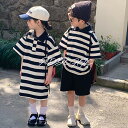 キッズ 兄妹お揃い 韓国子供服 子供服 ワンピース 女の子 男の子 polo シャツ セットアップ 2点セット 双子 子ども服 女児 かわいい カッコイイ デニ...