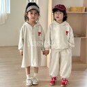 セットアップ キッズ 兄妹 子供服 スウェット 女の子 男の子 ジャージ 上下セット スポーツ 長袖 トップス 綿100% ロングパンツ ワンピース 秋服 ジュ...
