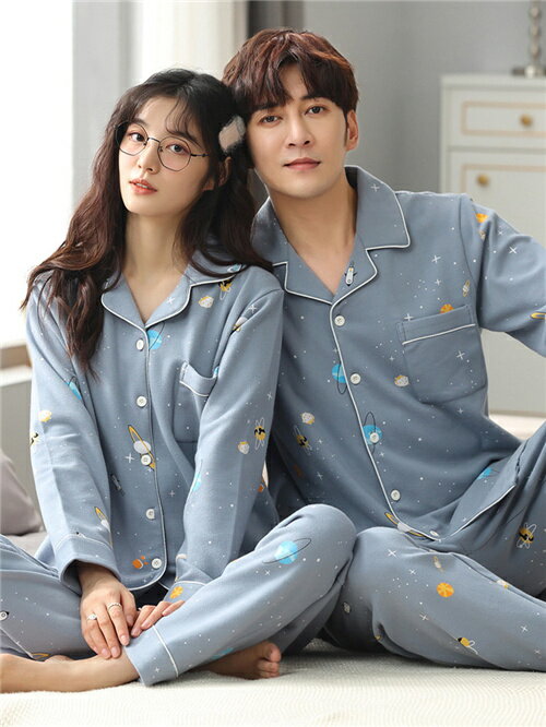 パジャマ ペアパジャマ カップルパジャ パジャマ 大きいサイズ レディース メンズ ルームウェア 長袖 上下セット 前開き ナイトウェア 部屋着 ギフト セットアップ かわいい プレゼント 秋 冬 上品 彼氏 彼女 お揃い 長ズボン お祝い 寝間着 寝巻き 送料無料