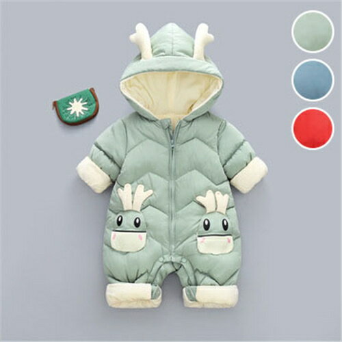ロンパース 長袖 男の子 女の子 ベビー服 カバーオール 子供服 綿 秋 冬 出産祝い 新生児 赤ちゃん かわいい 防寒着 贈り物 フード付き 前開き 送料無料