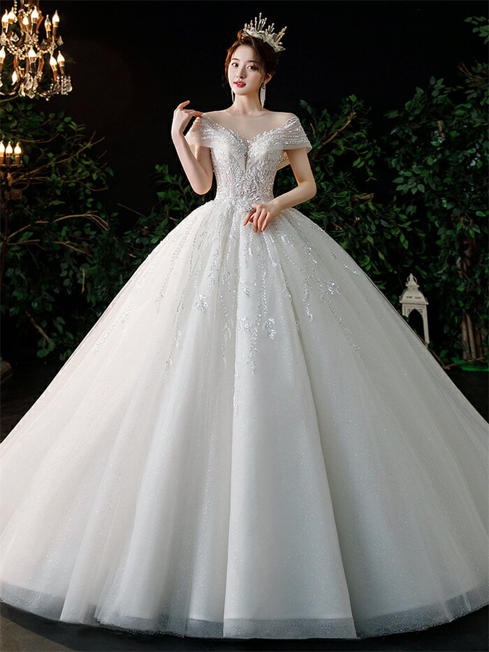 ウェディングドレス 二次会 ウェディングドレス 結婚式 花嫁ドレス 胸元刺繍 白 ブライダル ウエディングドレス プリンセスライン 演奏会 披露宴 二次会 ロング パーティードレス 前撮り 後撮り エレガント 海外挙式 大きいサイズ カジュアル