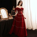 カラードレス 演奏会 カラードレス ワインレッド 二次会ドレス 演奏会ドレス 結婚式 花嫁ドレス Aラインドレス ブライダル 前撮り 披露宴 演出服 コンサート イブニングドレス カクテルドレス パーティードレス ピアノ 海外挙式 大きいサイズ(4)