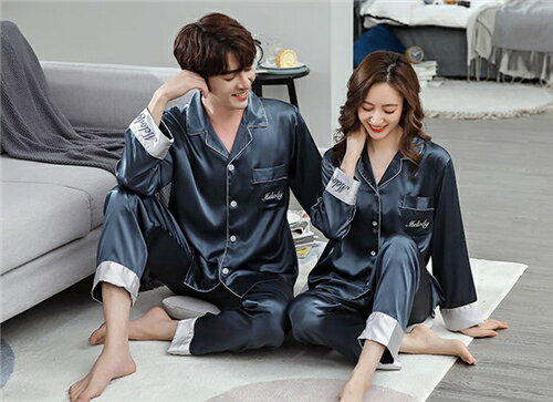 パジャマ ペアパジャマ カップルパジャ パジャマ 大きいサイズ レディース メンズ ルームウェア 長袖 上下セット 前開き ナイトウェア 部屋着 ギフト セットアップ かわいい プレゼント 春夏 上品 彼氏 彼女 お揃い 長ズボン お祝い 寝間着 寝巻き 送料無料