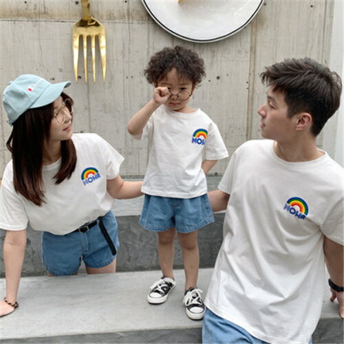 親子ペア お揃い tシャツ 親子ペアルック 赤ちゃん 親子お揃い 半袖 家族おそろい服 親子 ペア プレゼント ママ パパ キッズ 子供 大人 ペアルック家族 春 夏 記念撮影 送料無料