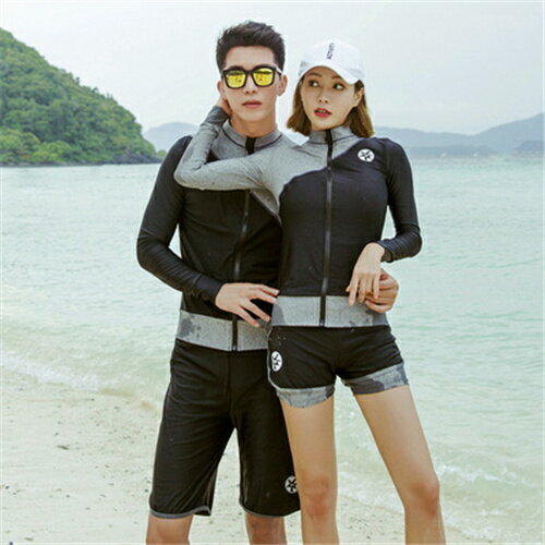 ウェットスーツ ラッシュガード セット レディース ビキニ水着 カップル 水着 ペア 大きいサイズ ラッシュ ガード ペア 上下 セット 長袖 ダイビング サーフィン フルスーツ 日焼け防止 人気 前開き 送料無料