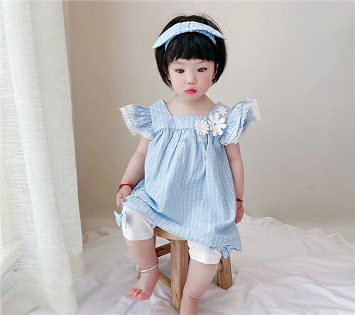 ワンピース ノースリーブ 値段が激安 女の子 ベビー服 カバーオール 子供服 綿 春 夏 ヘアバンド 新生児 かわいい 赤ちゃん 送料無料 出産祝い 上下セット 贈り物