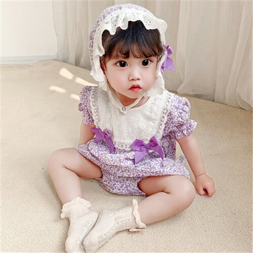 ロンパース 半袖 女の子 ベビー服 カバーオール ワンピース 子供服 綿 春 夏 出産祝い 新生児 赤ちゃん かわいい 贈り物 送料無料 ハット