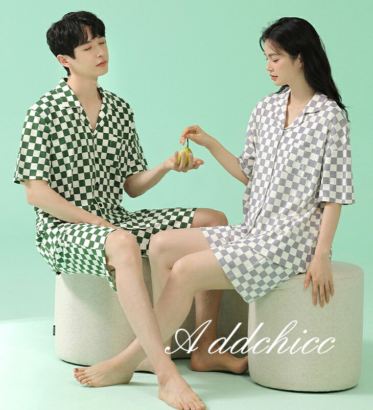 ペアパジャマ カップル 夏 ルームウェア 半袖...の紹介画像3