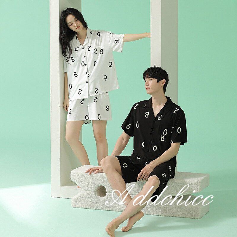 ペアパジャマ カップル 春夏 ルームウェア 半袖 ペアルック レディース メンズ 上下セット パジャマ ナイトウェア 部屋着 抗菌綿 前開き シャツ コットン 寝間着 寝巻き 大さいサイズ 薄手 薄地 お揃い 男女セット ショートパンツ セットアップ プレゼント お祝い