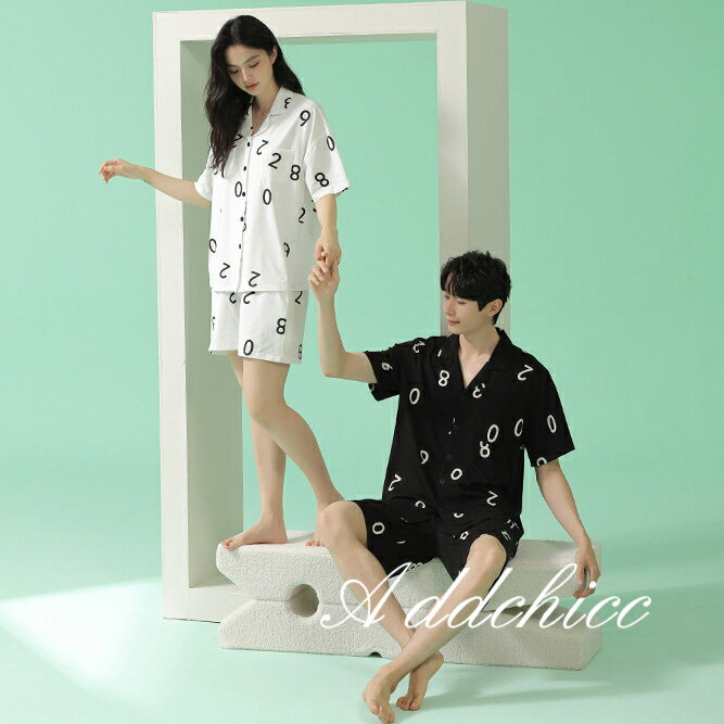 ペアパジャマ カップル 春夏 ルームウェア 半袖 ペアルック レディース メンズ 上下セット パジャマ ナイトウェア 部屋着 抗菌綿 前開き シャツ コットン 寝間着 寝巻き 大さいサイズ 薄手 薄地 お揃い 男女セット ショートパンツ セットアップ プレゼント お祝い