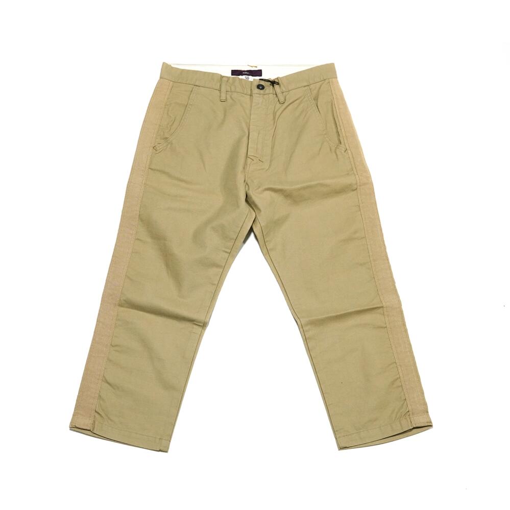 No:KL13SPT4 Name:COTTON SULPHUR CROPPED SIDE LINE TROUSERS ‘STONER 039 Color:Sand 【kelen ケレン】【202012】【パンツ】【MEN 039 S メンズ】【gss】【ss50】