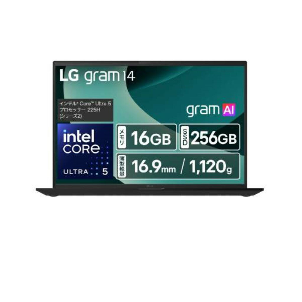 Win11 Home/14インチ(IPS)/インテル Core Ultra5/1120g/メモリ 16GB SSD 256GB/オブシディアンブラック/1年保証 14Z90T-GA52J