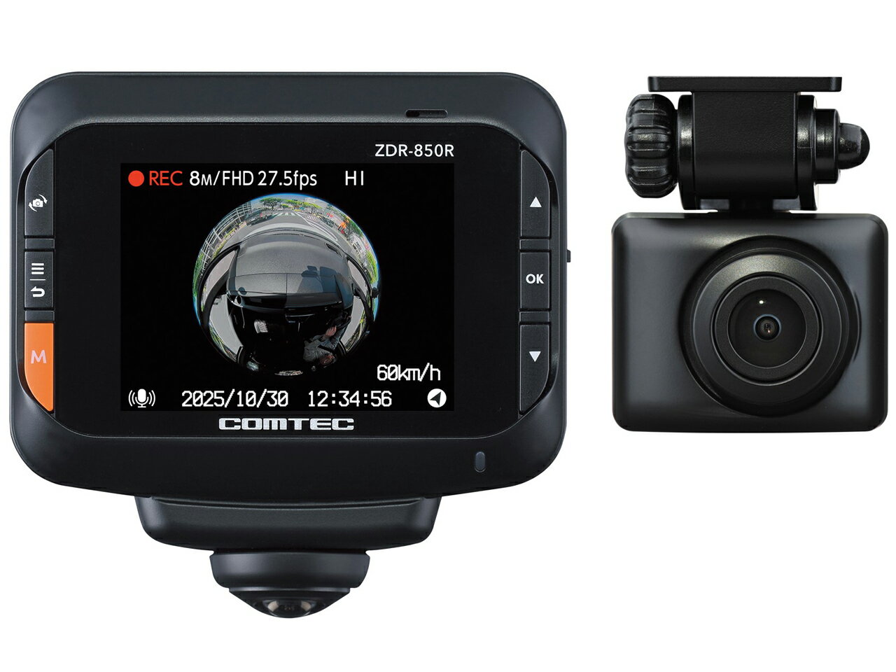 COMTEC 360°カメラ＋リヤカメラ 全方位ドライブレコーダー ZDR-850R コムテック