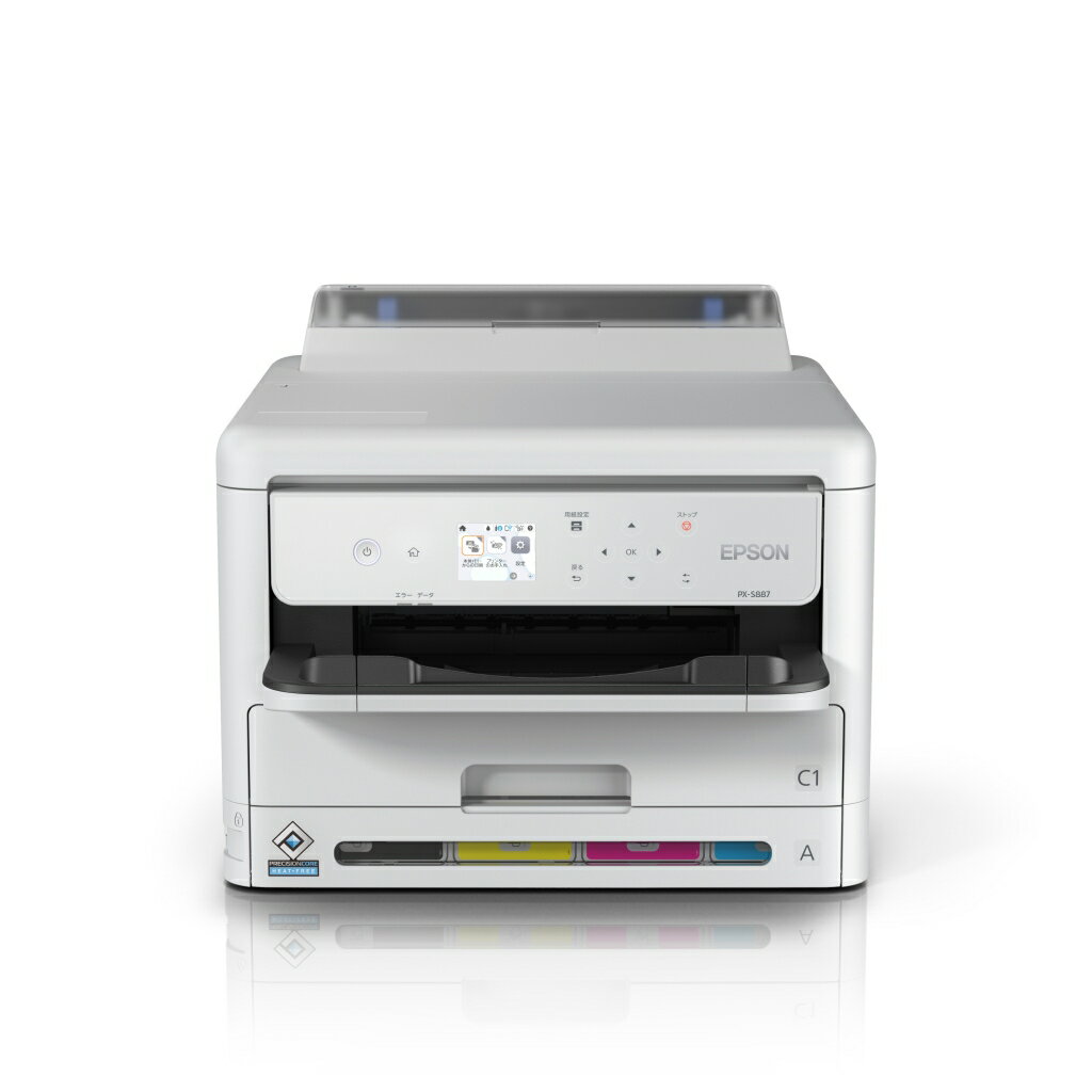 EPSON ビジネスインクジェット PX-S887 A4カラーインクジェットプリンター (4色/カラー・モノクロ34PPM/有線・無線LAN/Wi-Fi 5GHz/2.4型液晶) エプソン