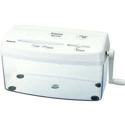 配送区分：Fサイズナカバヤシ HES-H02W ハンドシュレッダ ホワイト 家庭用 A4対応 CDカット対応