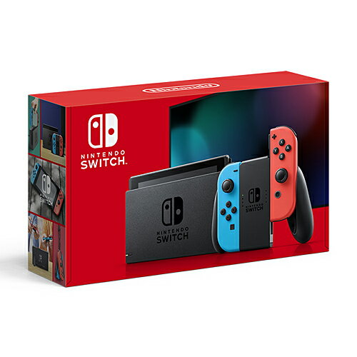 【新品/在庫あり】[ニンテンドースイッチ本体] JOY-Con(L)ネオンブルー/(R)ネオンレッド [HAD-S-KABAA] *バッテリー強化版